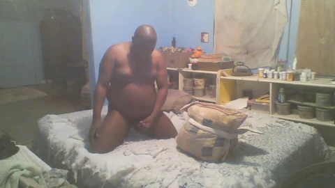 Black toy, man masturbating, masturbation toy