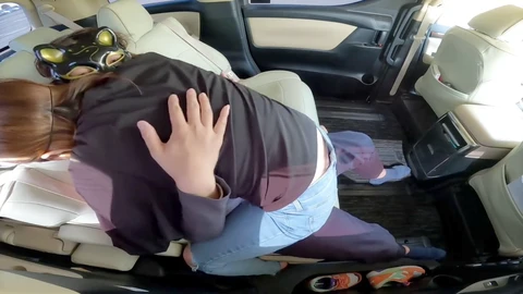 Japan, real amateur, car blowjob