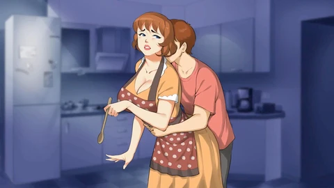 Anime sex, cartoon anime sex, mature cougar milf