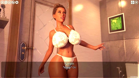 Gameplay de roman visuel pour adultes enfermé dans la tentation avec XXXNINJAS