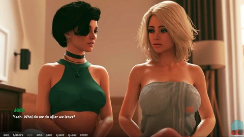 Interactive mummy visual novel with big boobs and a playful twist