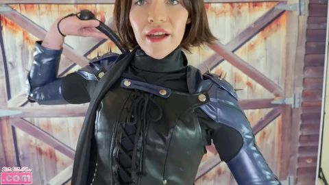 コスプレイヤー, レザー, オナニー指導