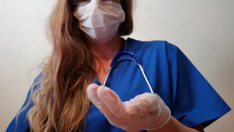 Nurse handjob, handjob, latex gloves